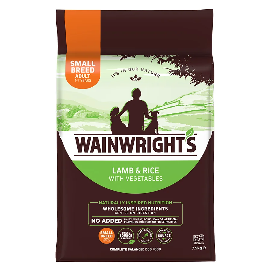 Consistent Wainwright x27 s Small Breed Adult Dry Dog Food Lamb with Rice Fashionable