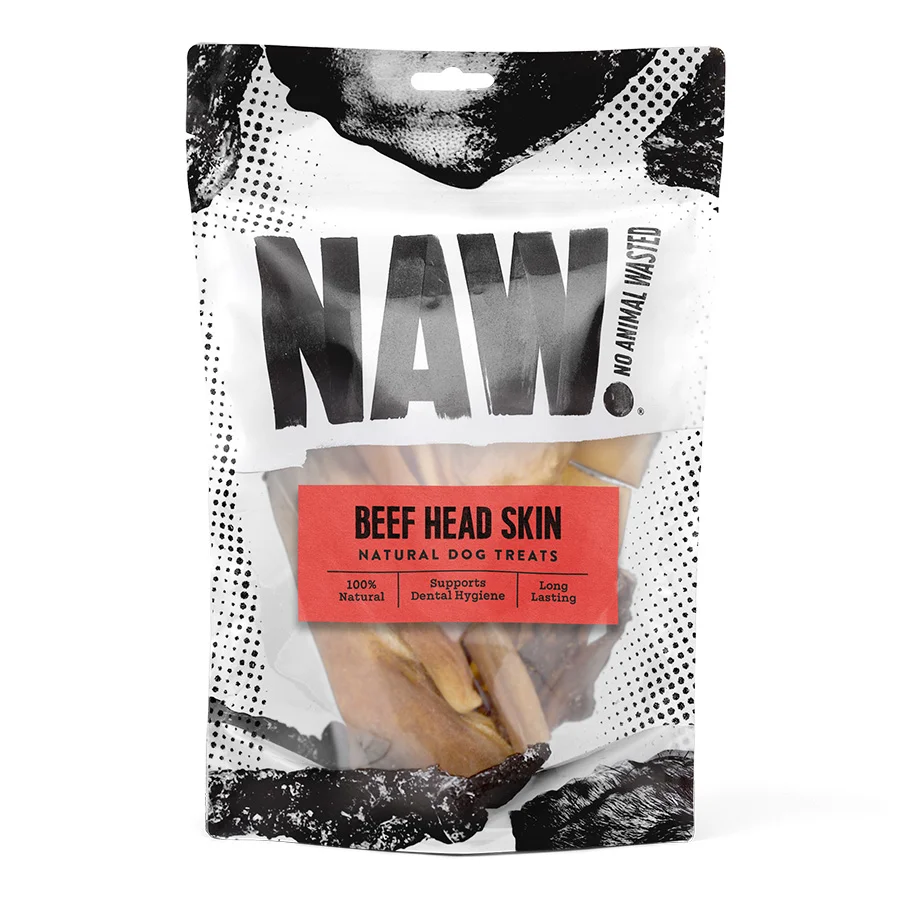 Modern NAW Beef Head Skin Dog Treat 250g Professional