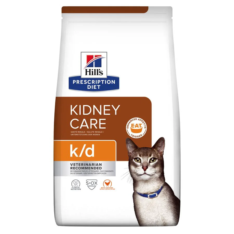 Unique Hill x27 s Prescription Diet k d Kidney Care Dry Adult Cat Food with Chicken 3kg Smart