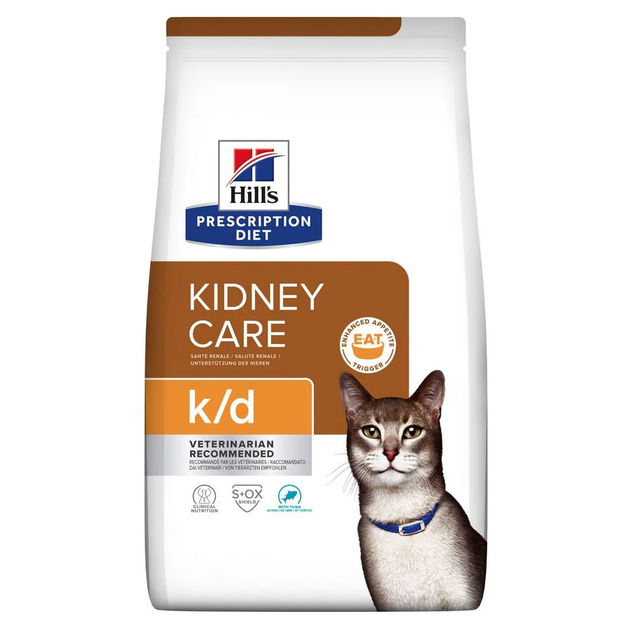 Premium Hill x27 s Prescription Diet k d Kidney Care Dry Adult Cat Food with Tuna 3kg Optimized