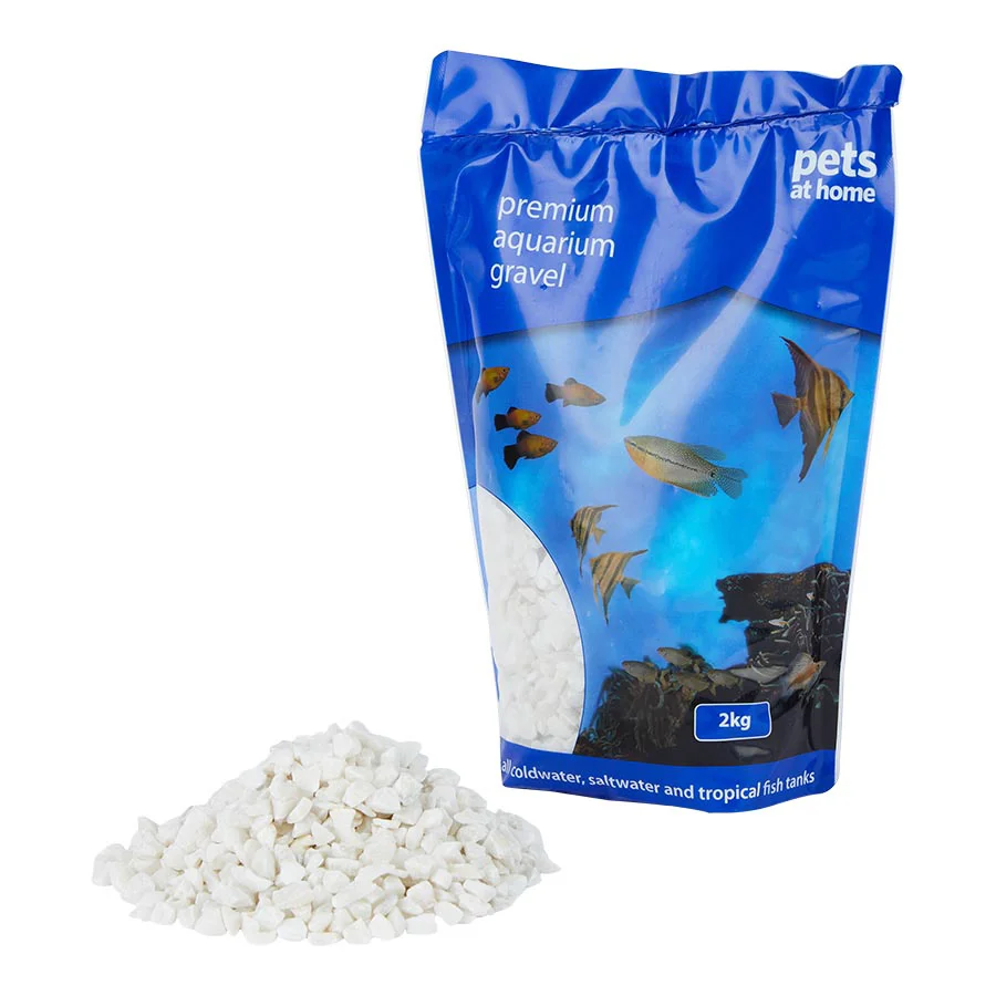 Genuine Pets at Home Aquarium Gravel White 2kg Classic
