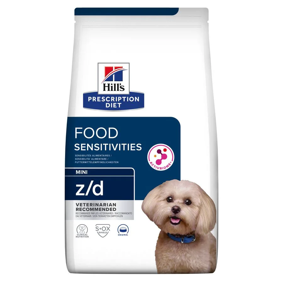 Elegant Hill x27 s Prescription Diet z d Mini Food Sensitivities Dry Adult Dog Food 1kg Consistent