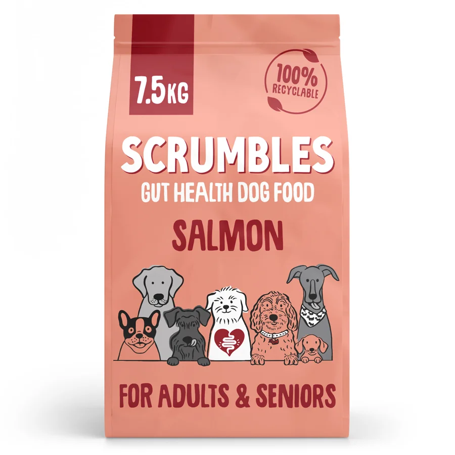 Exclusive Scrumbles Grain Adult Senior Dry Dog Food Salmon 7.5kg Authentic