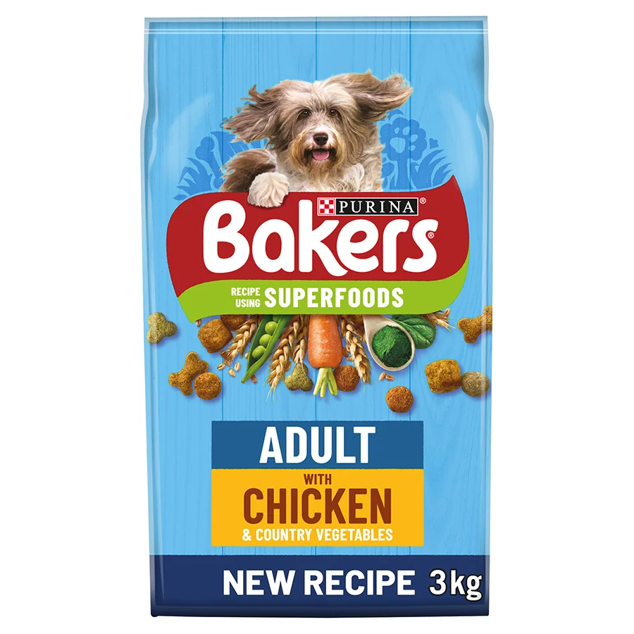 Clean Bakers Adult Dry Dog Food Chicken Veg 3kg High-Performance