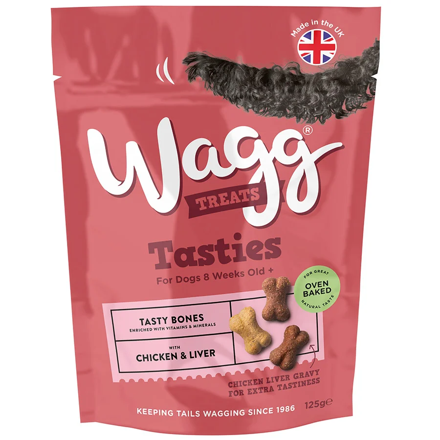 Classic Wagg Tasty Bones Dog Treats 125g Clean