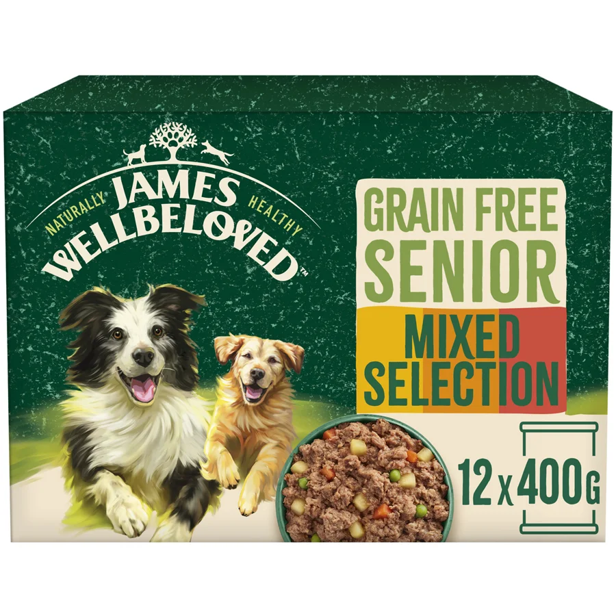 Artisan James Wellbeloved Grain Senior Wet Dog Food Turkey， Lamb Chicken 12x400g Sophisticated