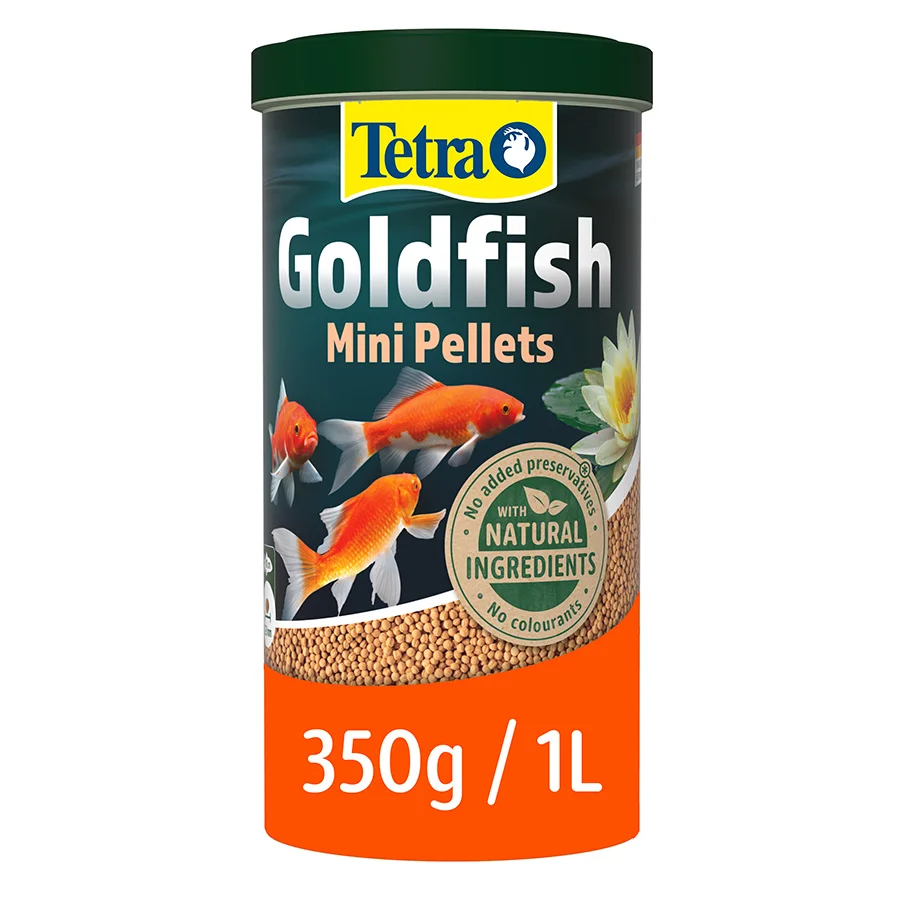 Eco-Friendly Tetra Pond Mini Pellet Complete Fish Food For Goldfish 1L Reusable