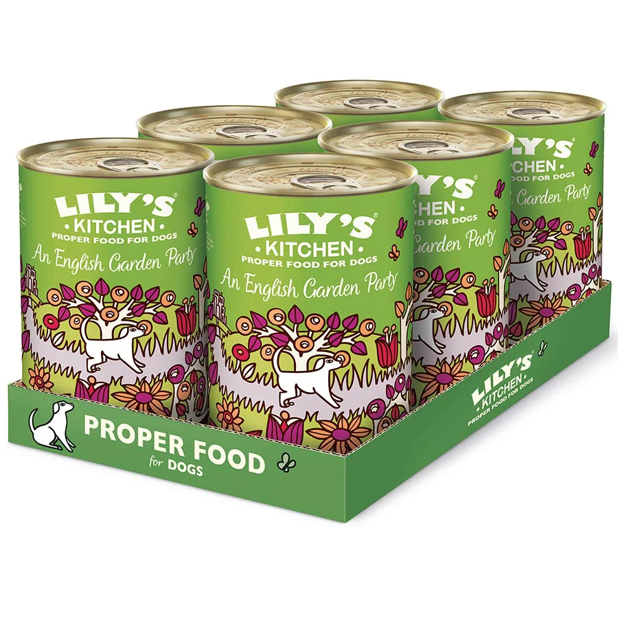 Innovative Lily x27 s Kitchen Wet Adult Dog Food English Garden Party 6x400g Authentic