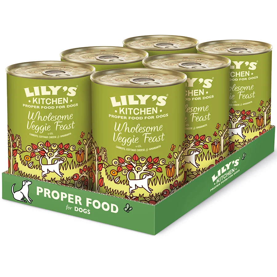 Innovative Lily x27 s Kitchen Adult Wet Dog Food Veggie Feast 6x375g Efficient
