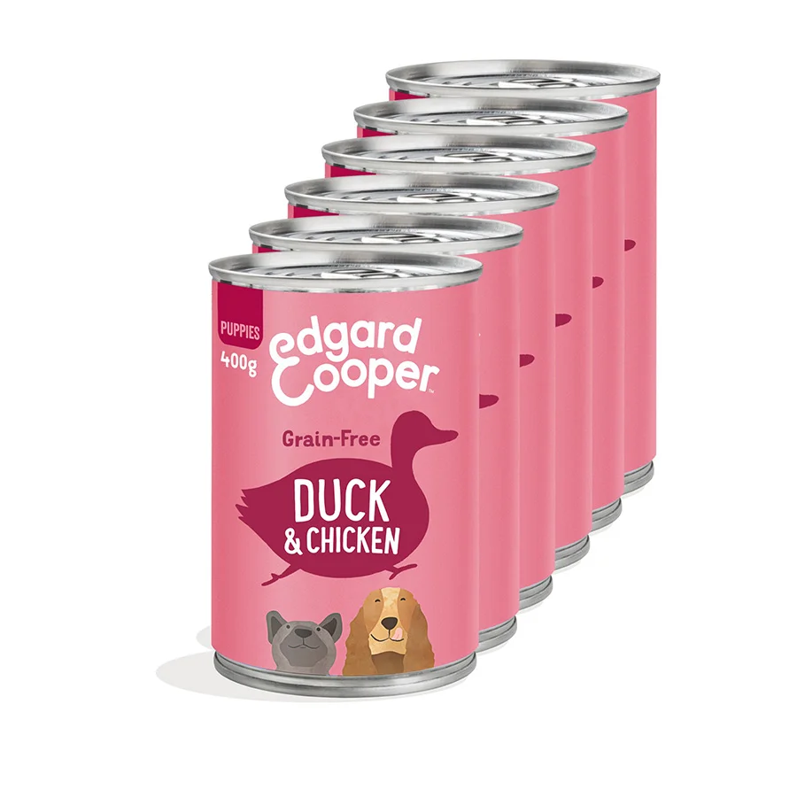 Stylish Edgard Cooper Grain Complete Wet Puppy Food Duck Chicken 6x400g High-Performance