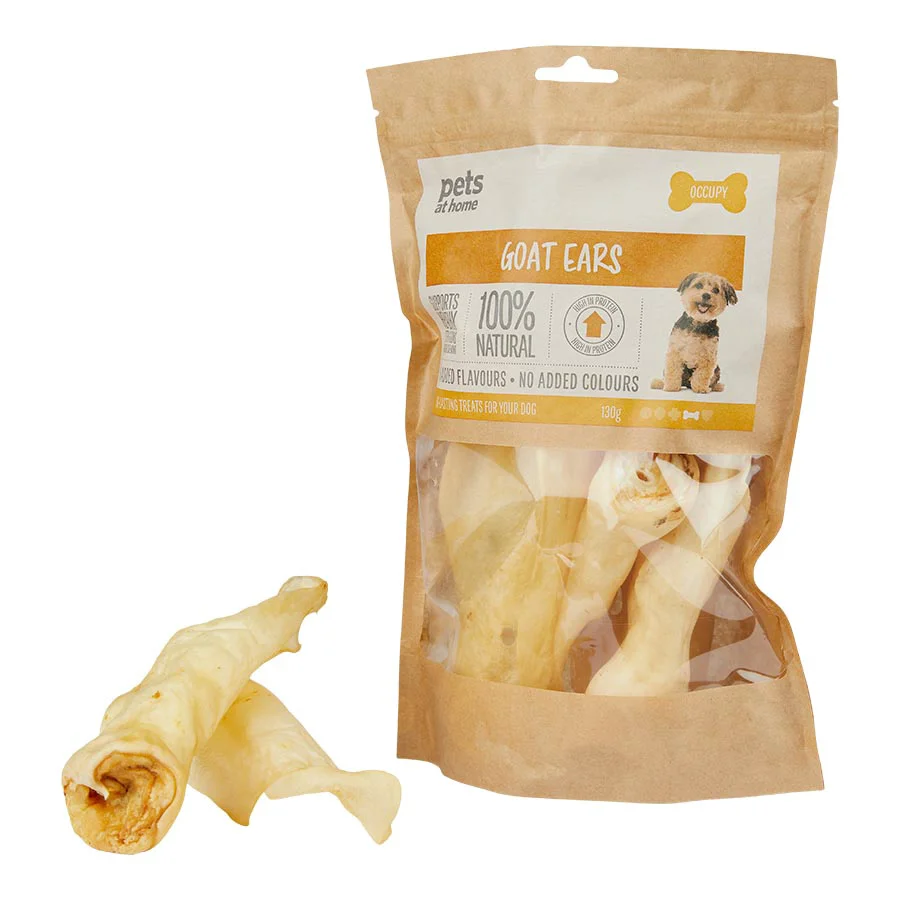 Crafted Pets at Home Adult Dog Treats Goat Ears 130g Superior