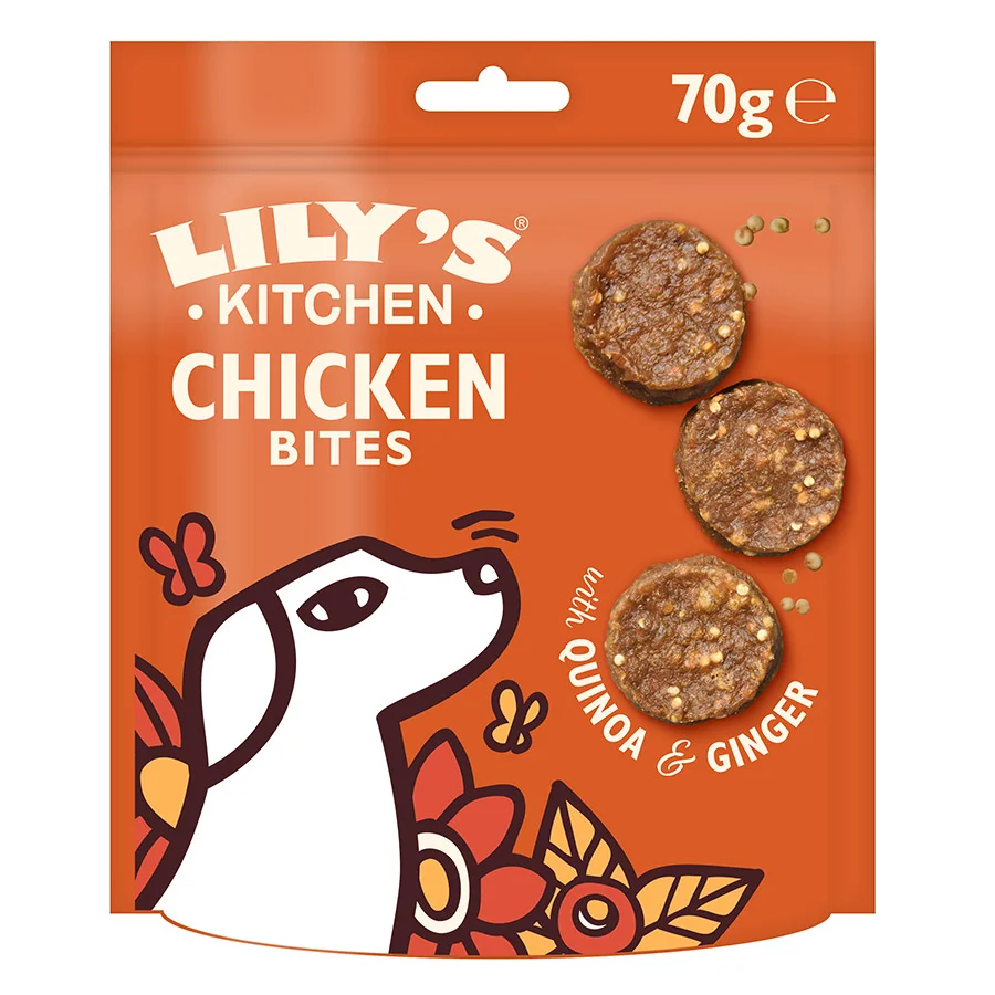 Sustainable Lily x27 s Kitchen Chomp Away Chicken Bites Dog Treats 70g User-Friendly