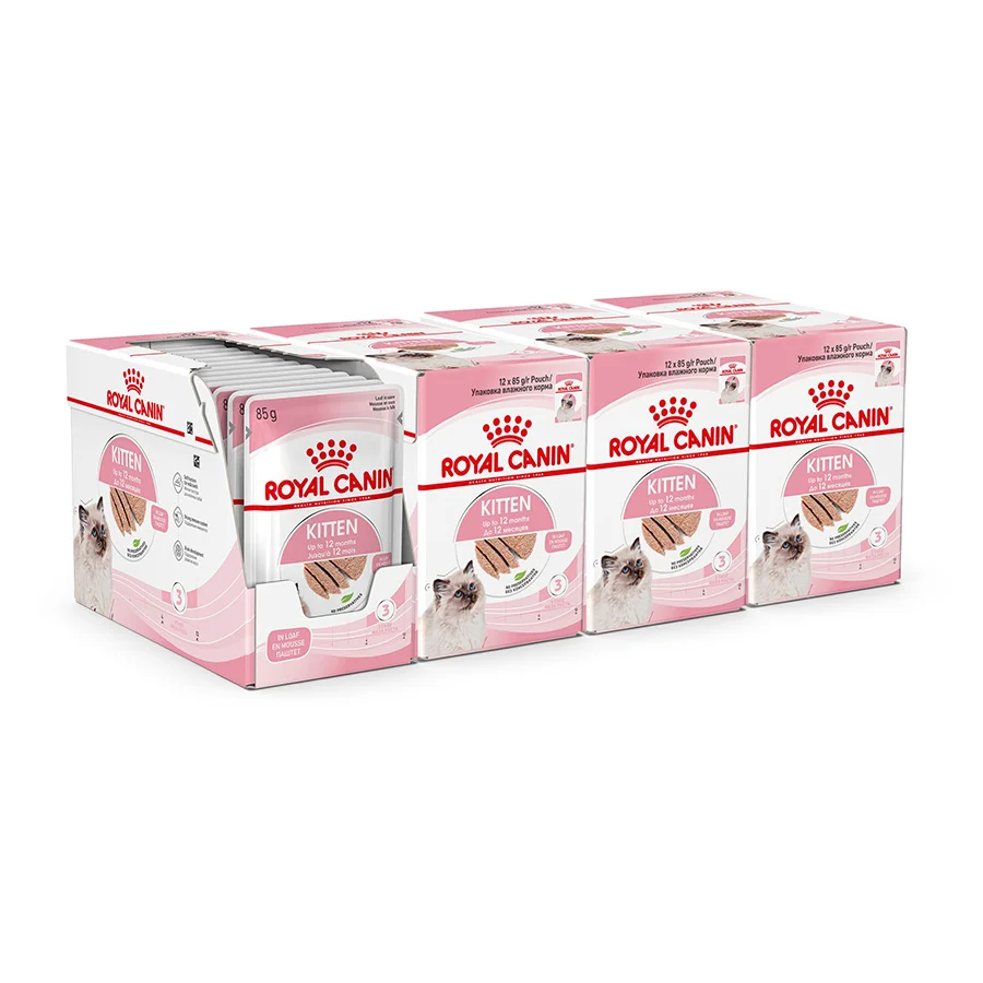 Green Royal Canin Kitten Wet Food Loaf 48x85g Next-Generation