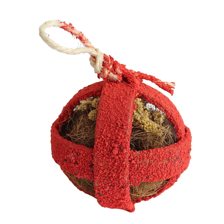 Easy-to-Use Quiko Bird Snack Play Fitness Foodball Red 100g Clean