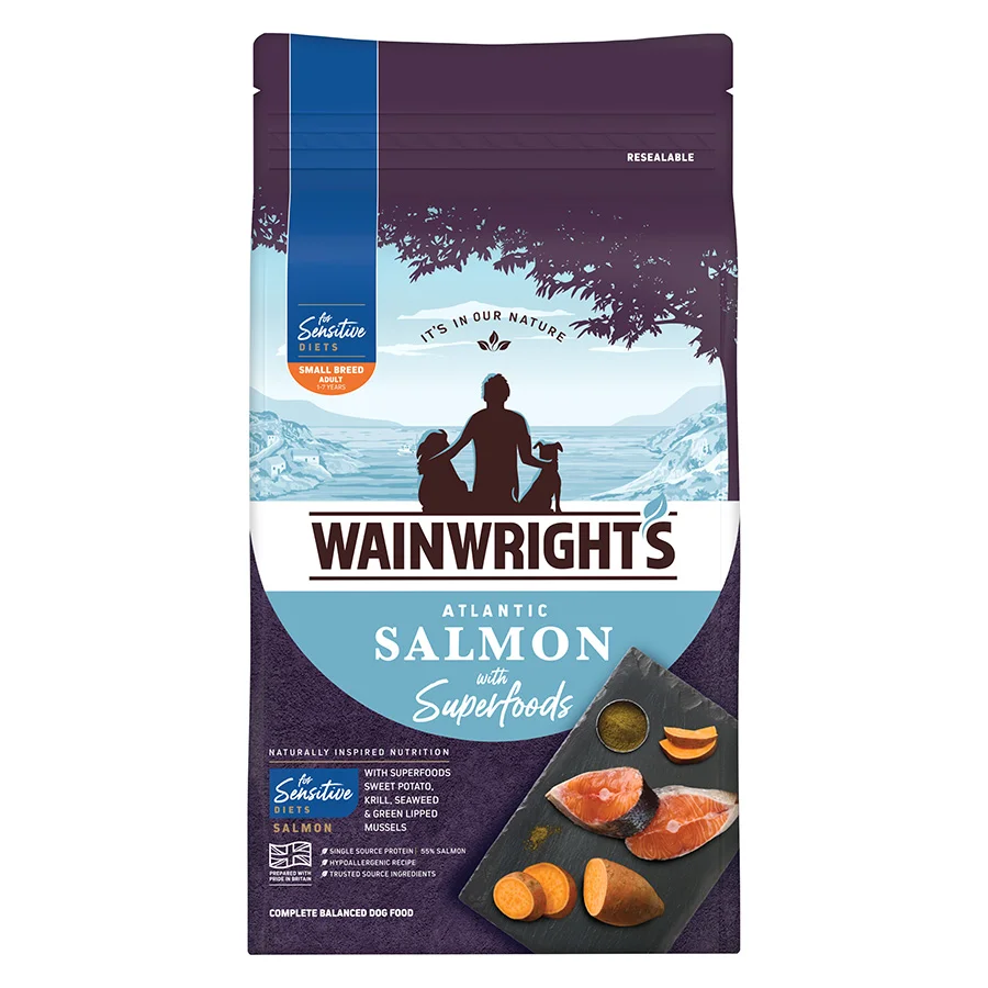 Dependable Wainwright x27 s Sensitive Small Breed Adult Dry Dog Food Salmon With Superfoods 2kg Environmentally Friendly