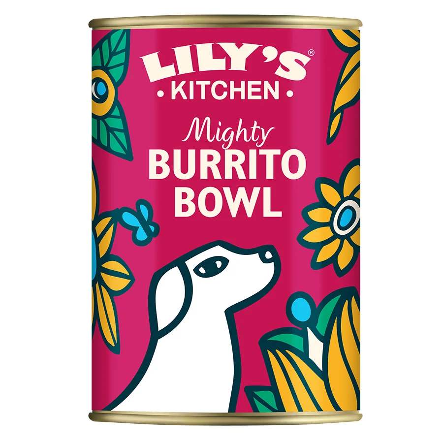 Trusted Lily x27 s Kitchen Wet Adult Dog Food Burrito Bowl Tin 400g Long-Lasting
