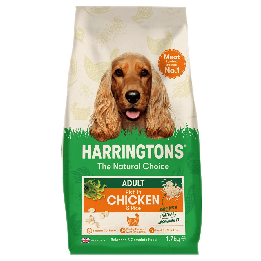 Lightweight Harringtons Complete Natural Adult Dry Dog Food Chicken Rice 1.7kg Classic