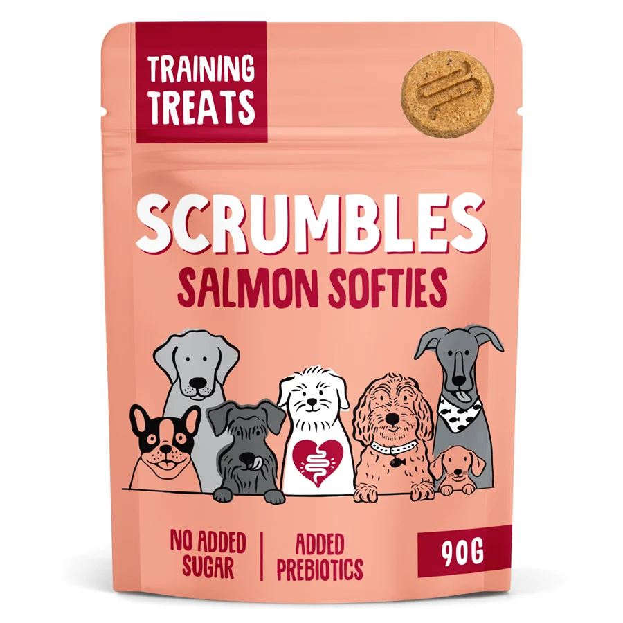 Easy-to-Use Scrumbles Salmon Softies Dog Treats 90g Effective