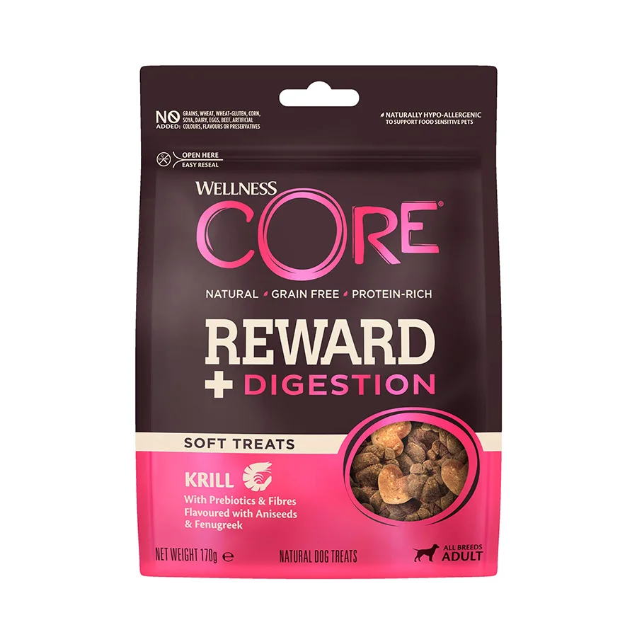 World-Class Wellness Core Reward Krill Digestion Dog Treats 170g Selected