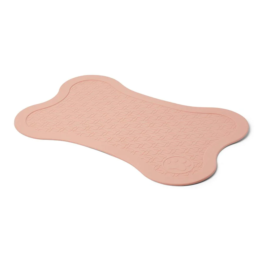 Modern Just For Puppy Slip Resistant Feeding Mat Pink Efficient