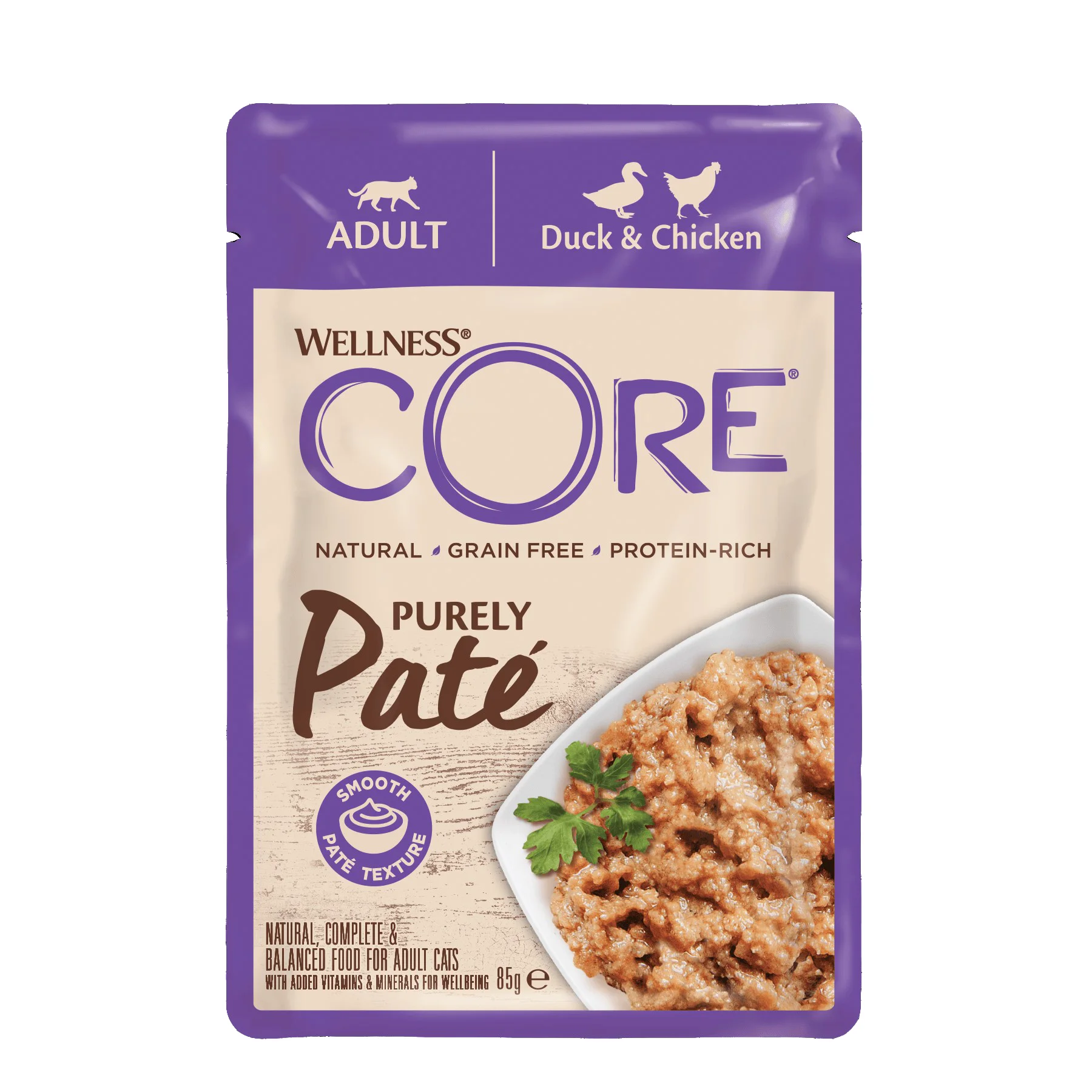 Proven Wellness Core Purely pate Adult Wet Cat Food Duck Chicken 85g Efficient