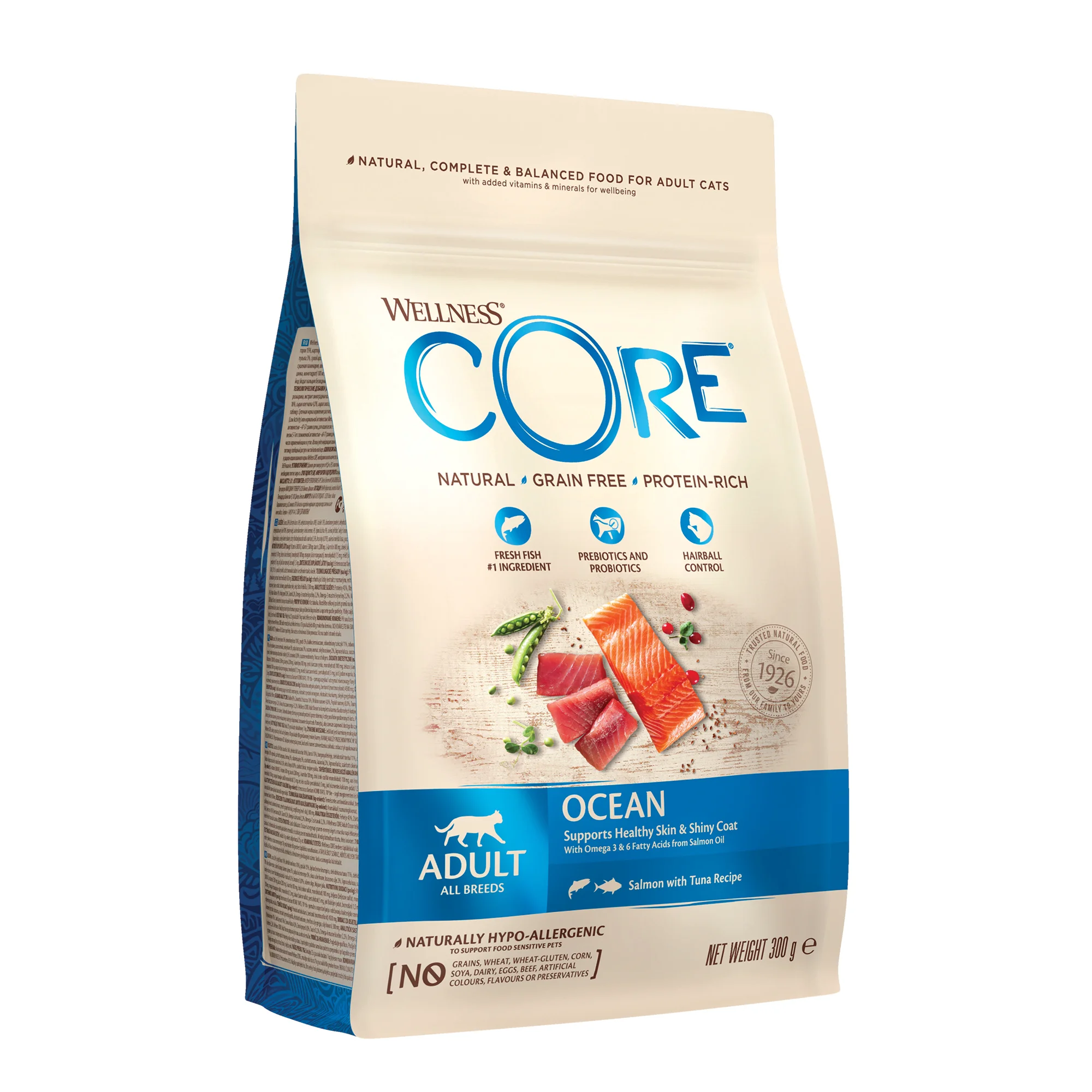 Selected Wellness Core Ocean Adult Dry Cat Food Salmon with Tuna 300g Professional