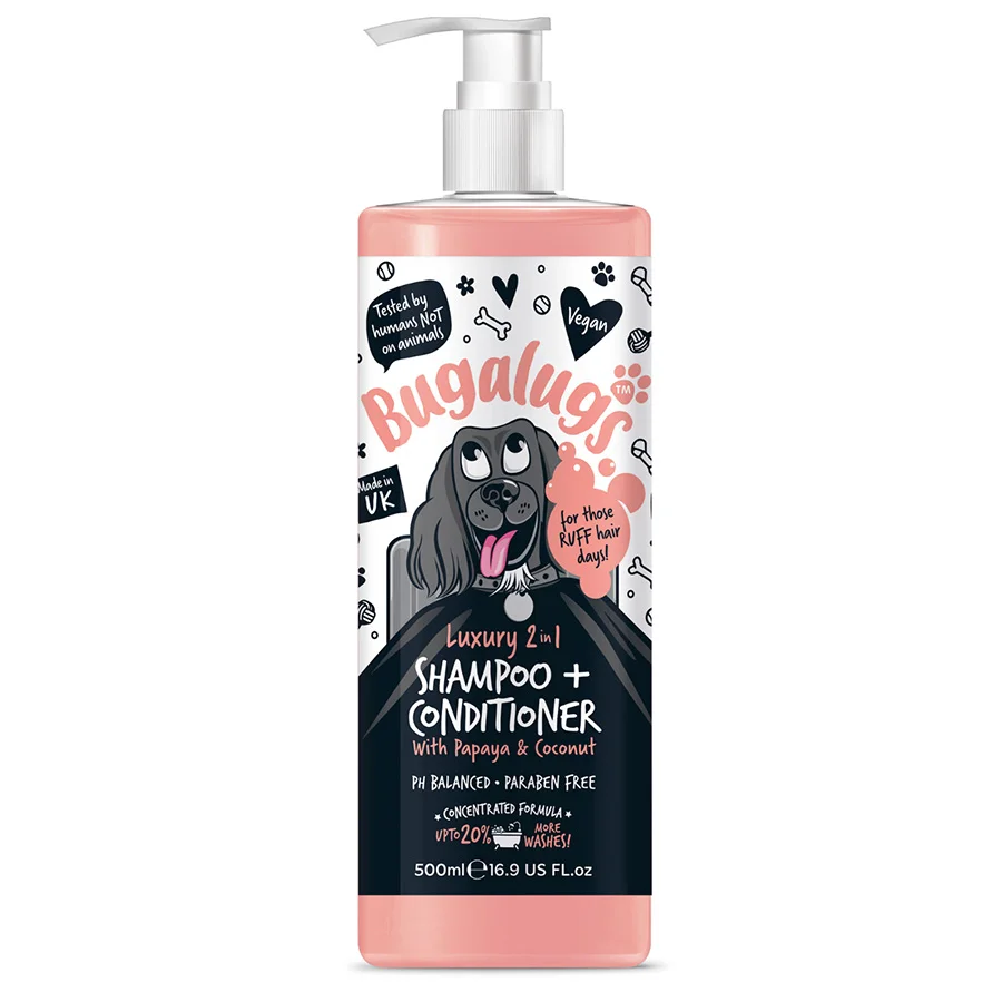 Enhanced Bugalugs 2in1 Dog Shampoo Conditioner 500ml Flexible