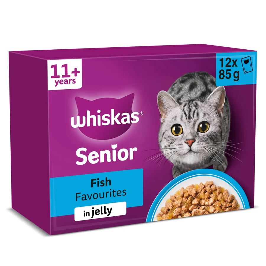 Elegant Whiskas 11 Senior Wet Cat Food Fish In Jelly 12x85g Eco-Friendly
