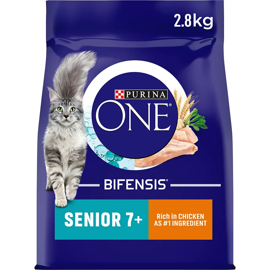 Original Purina ONE Senior Dry Cat Food Chicken 2.8kg Relaxed