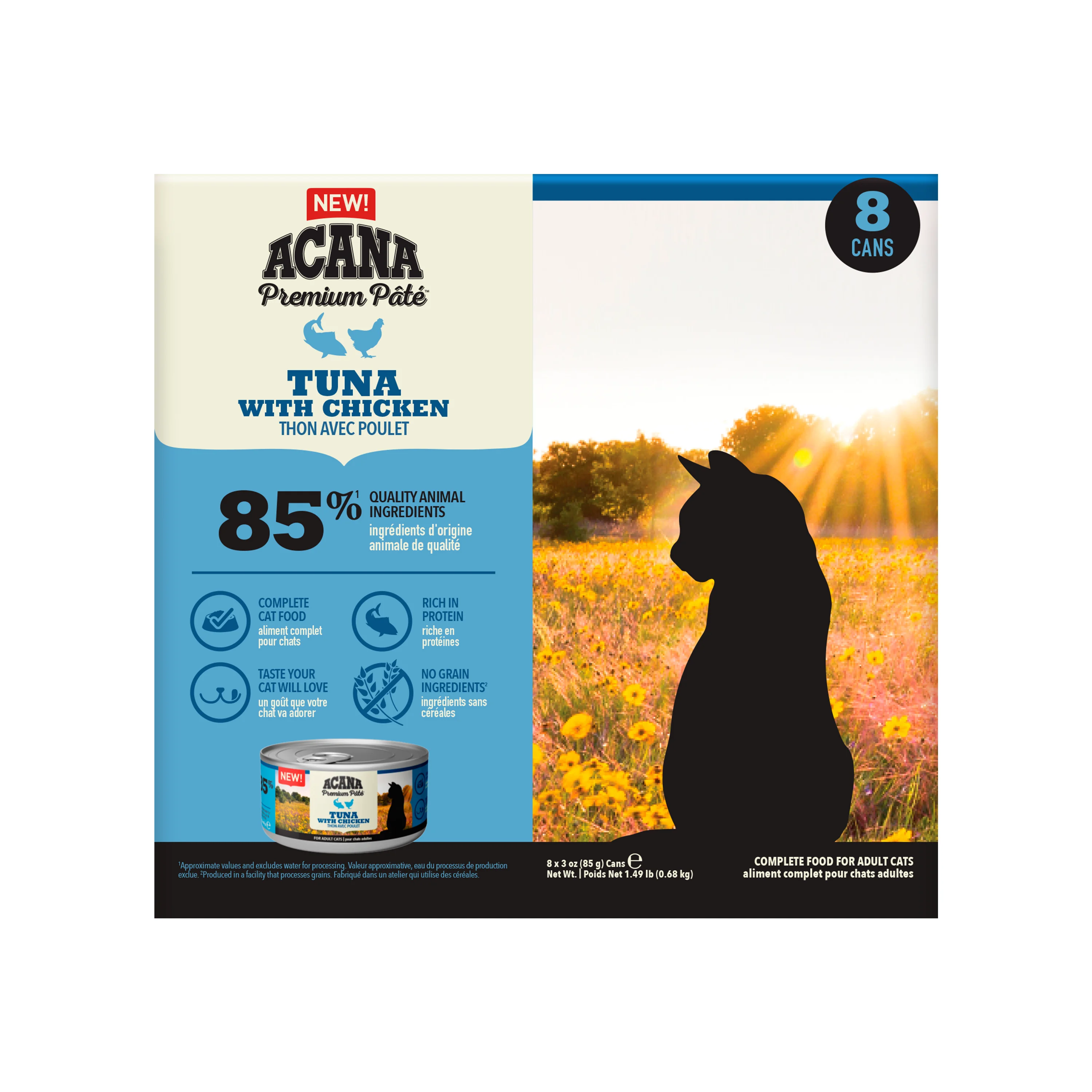 Eco-Friendly ACANA Premium Pate Adult Wet Cat Food Tuna Chicken x8 Artisan
