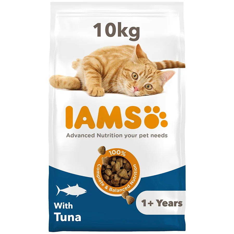 World-Class Iams Adult Dry Cat Food Tuna 10kg Solid