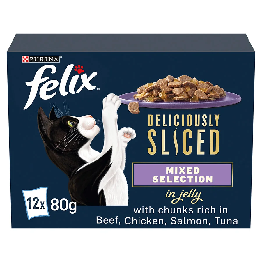 Easy-to-Use Felix Wet Adult Cat Food Mixed Selection 12x80g Selected