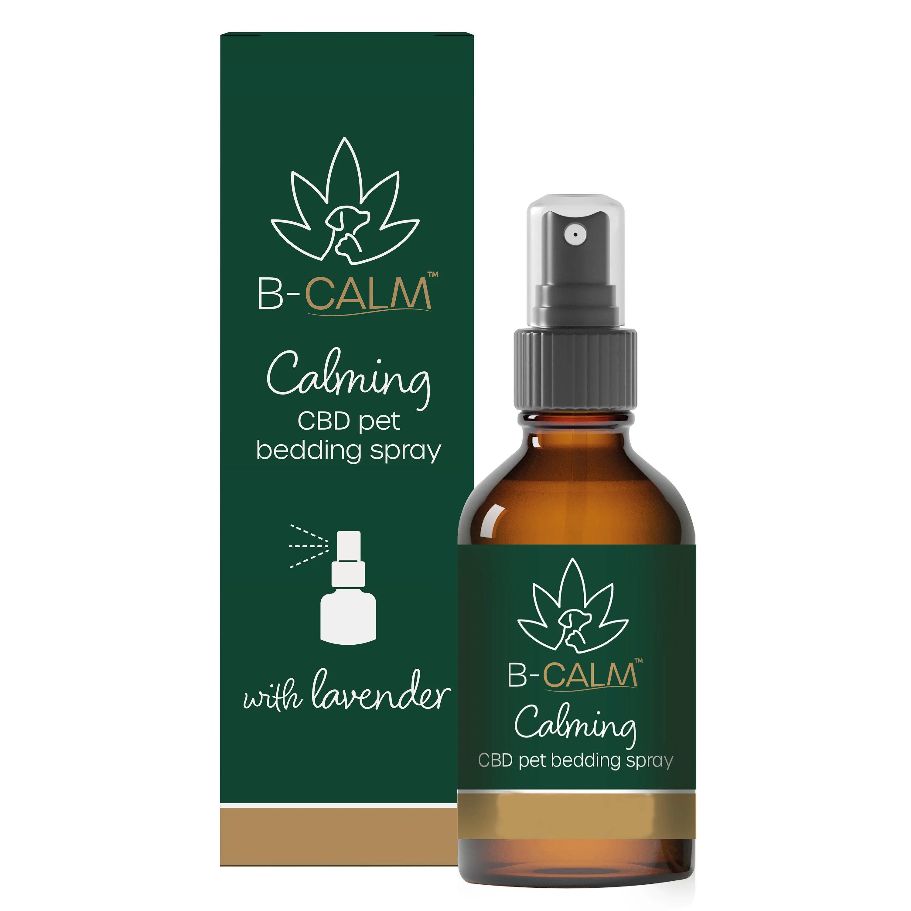 Green B-Calm CBD Calming Pet Bedding Spray Recyclable