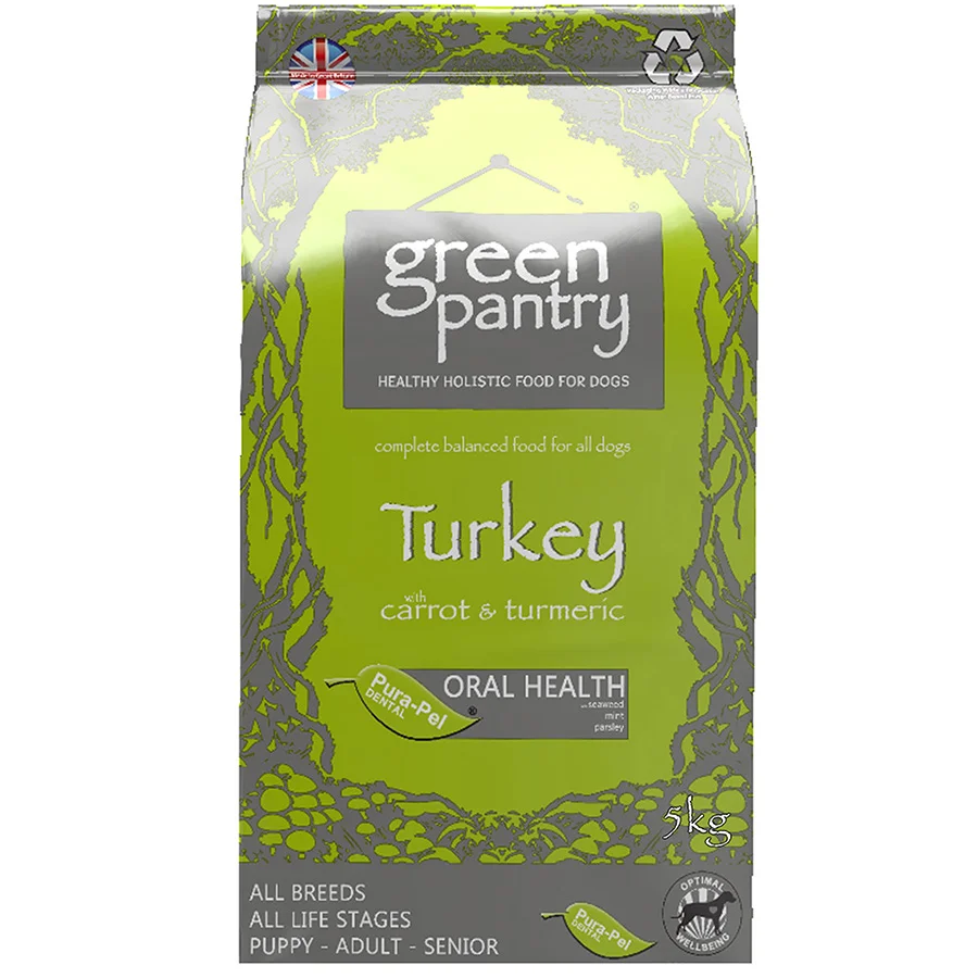 Safe Green Pantry Adult Dry Dog Food Turkey with Carrot Turmeric Practical