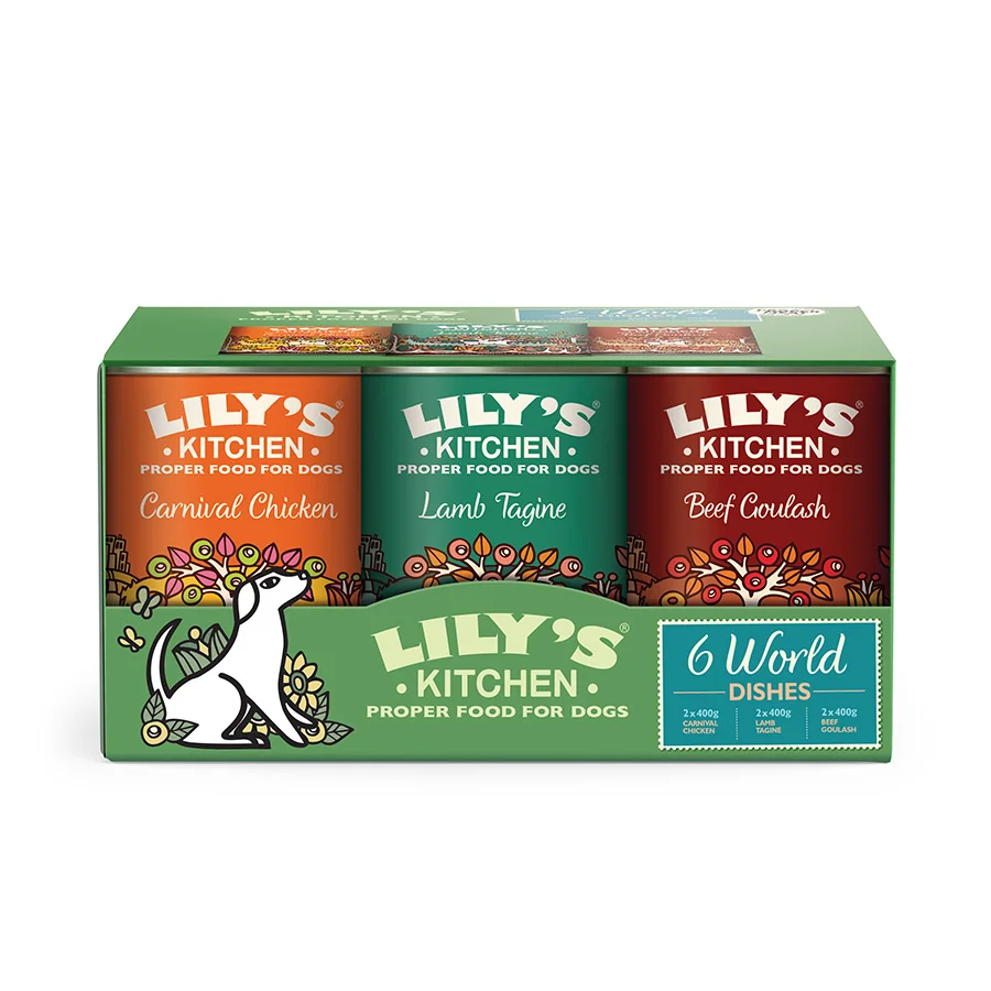 Next-Generation Lily x27 s Kitchen World Dishes Wet Adult Dog Food 6x400g World-Class