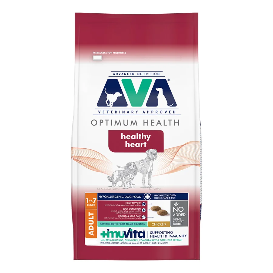 Lightweight AVA Veterinary Optimum Health Healthy Heart Dry Adult Dog Food Chicken Outstanding
