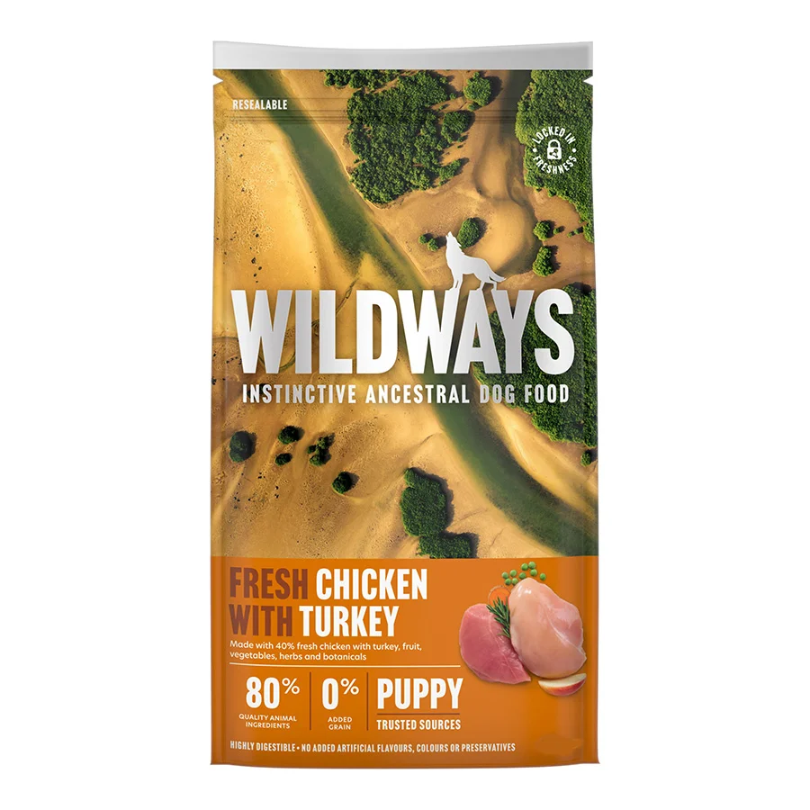 Outstanding Wildways Dry Puppy Food Fresh Chicken with Turkey Vegetables Convenient