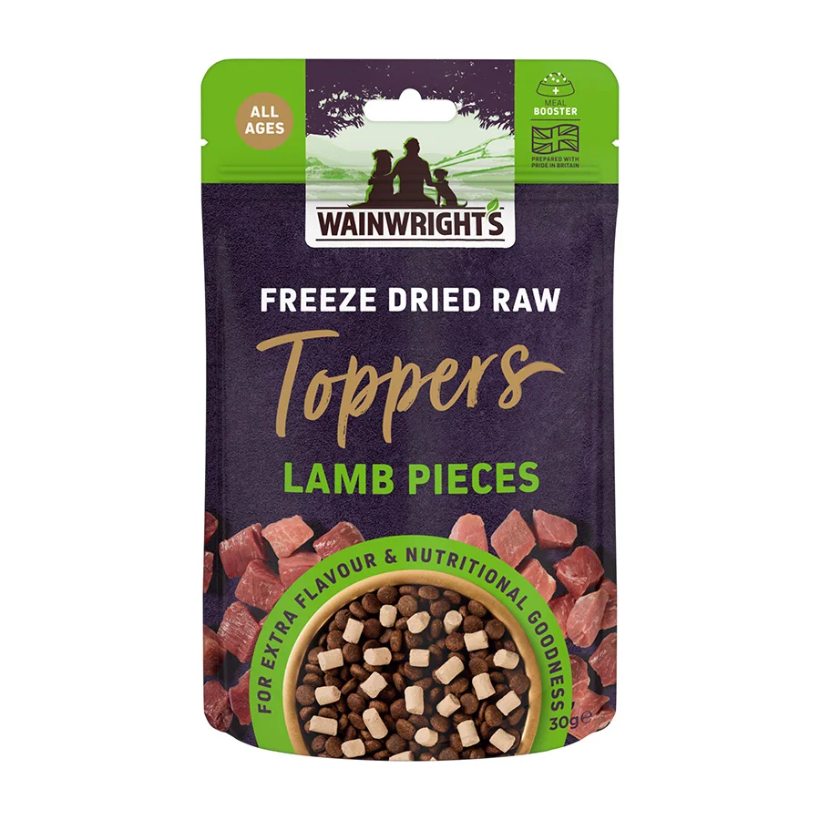 Next-Generation Wainwright x27 s ze Dried Raw Dog Food Toppers Lamb Pieces 30g Fashionable