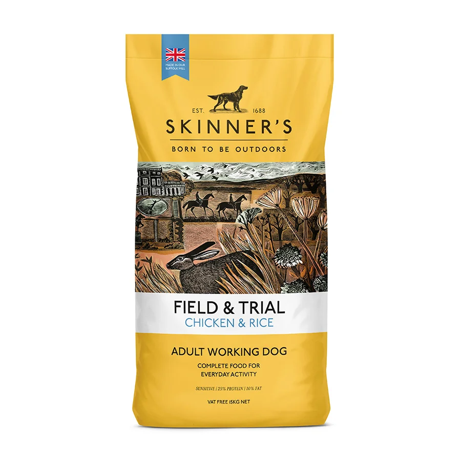 Traditional Skinner x27 s Field Trial Adult Working Dry Dog Food Chicken Rice 15kg Premium Material