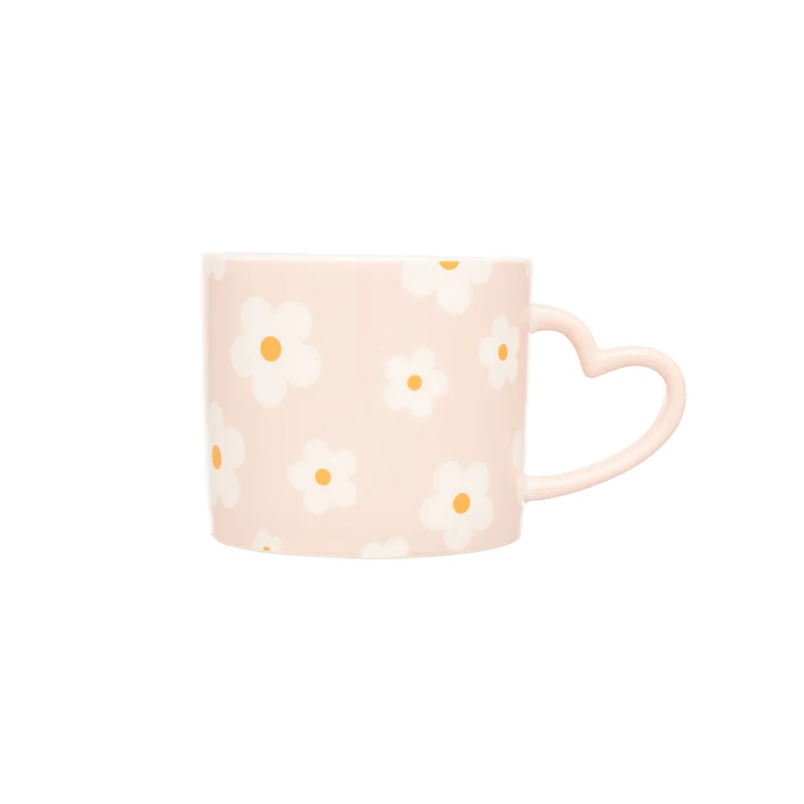 High-Performance Pawsome Paws Boutique Flowers Mug Pink Reusable