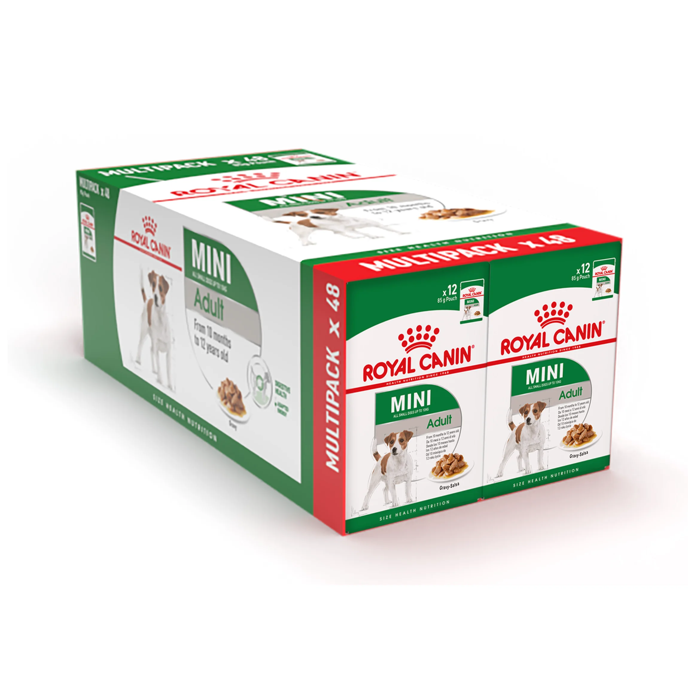 Casual Royal Canin Mini Breed Wet Adult Dog Food Multipack in Gravy 48x85g Pouches Superior