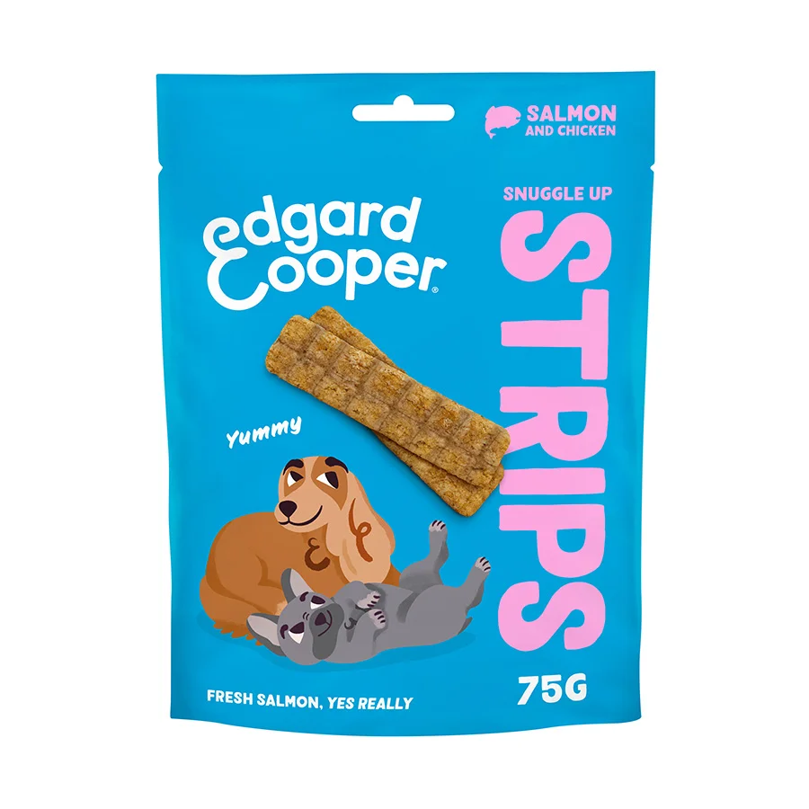 Fashionable Edgard Cooper Dog Treat Strips Salmon 75g Elegant