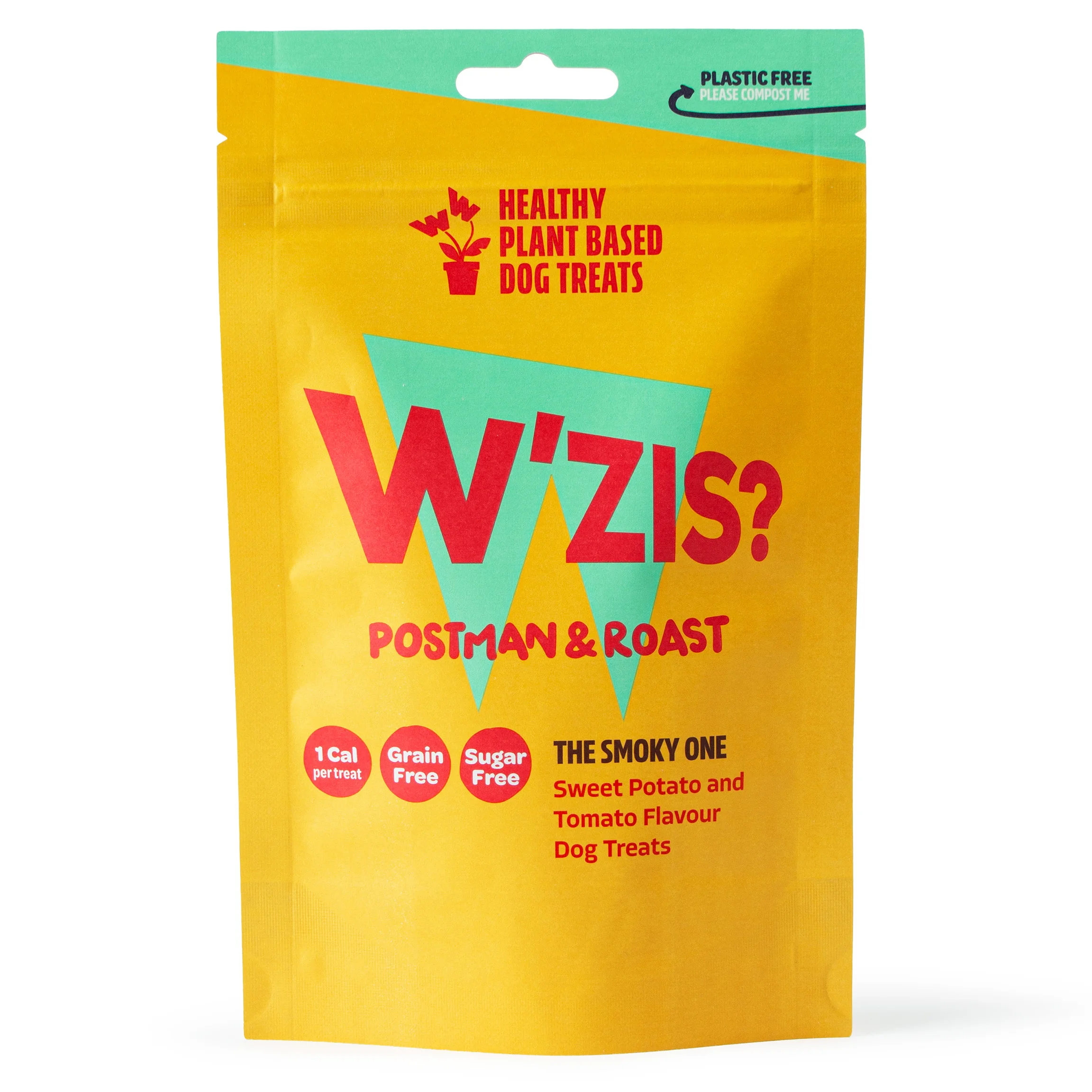 Healthy W x27 ZIS Postman Roast Dog Treats Pouch 80g Green