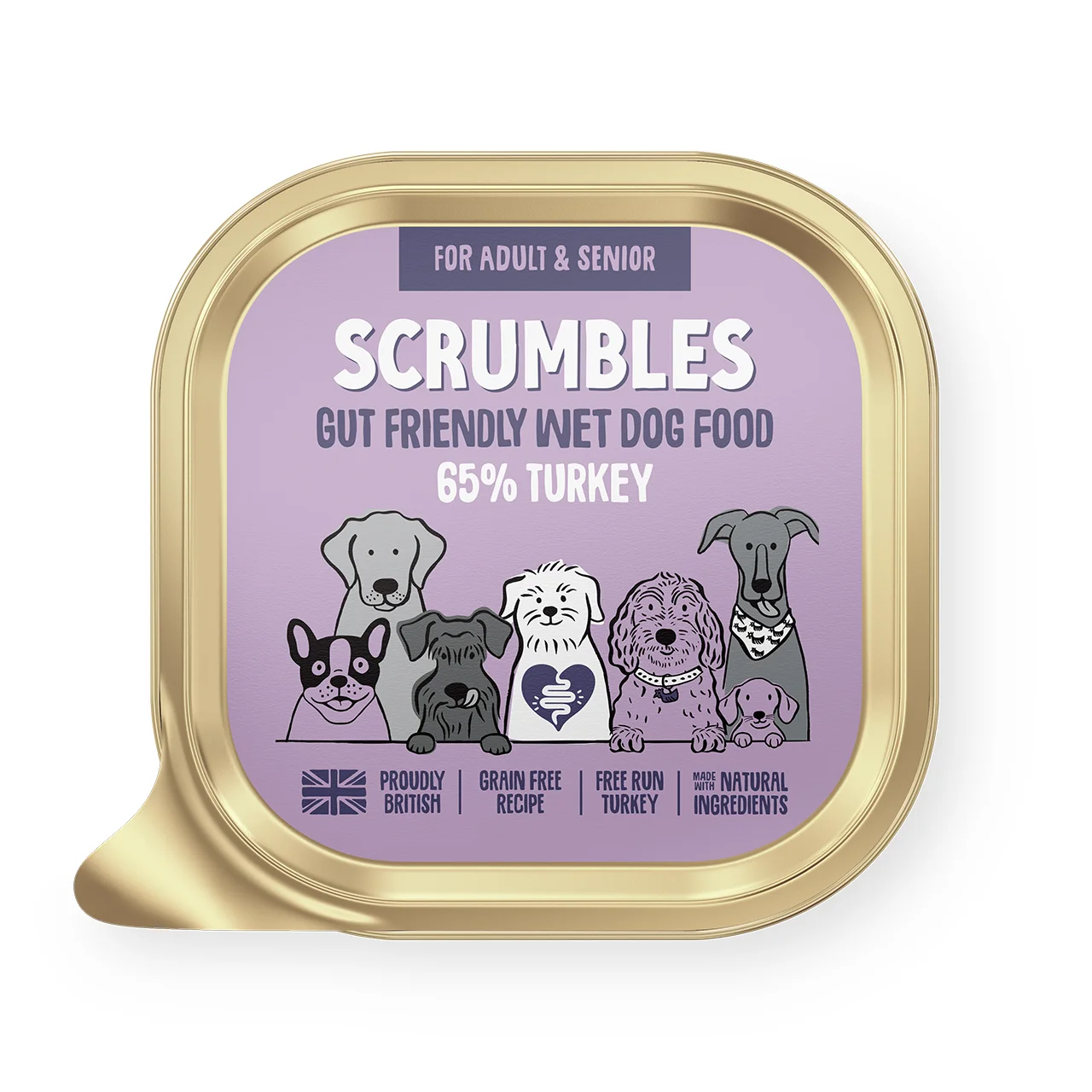 Minimalist Scrumbles Grain Adult Wet Dog Food Turkey Optimized