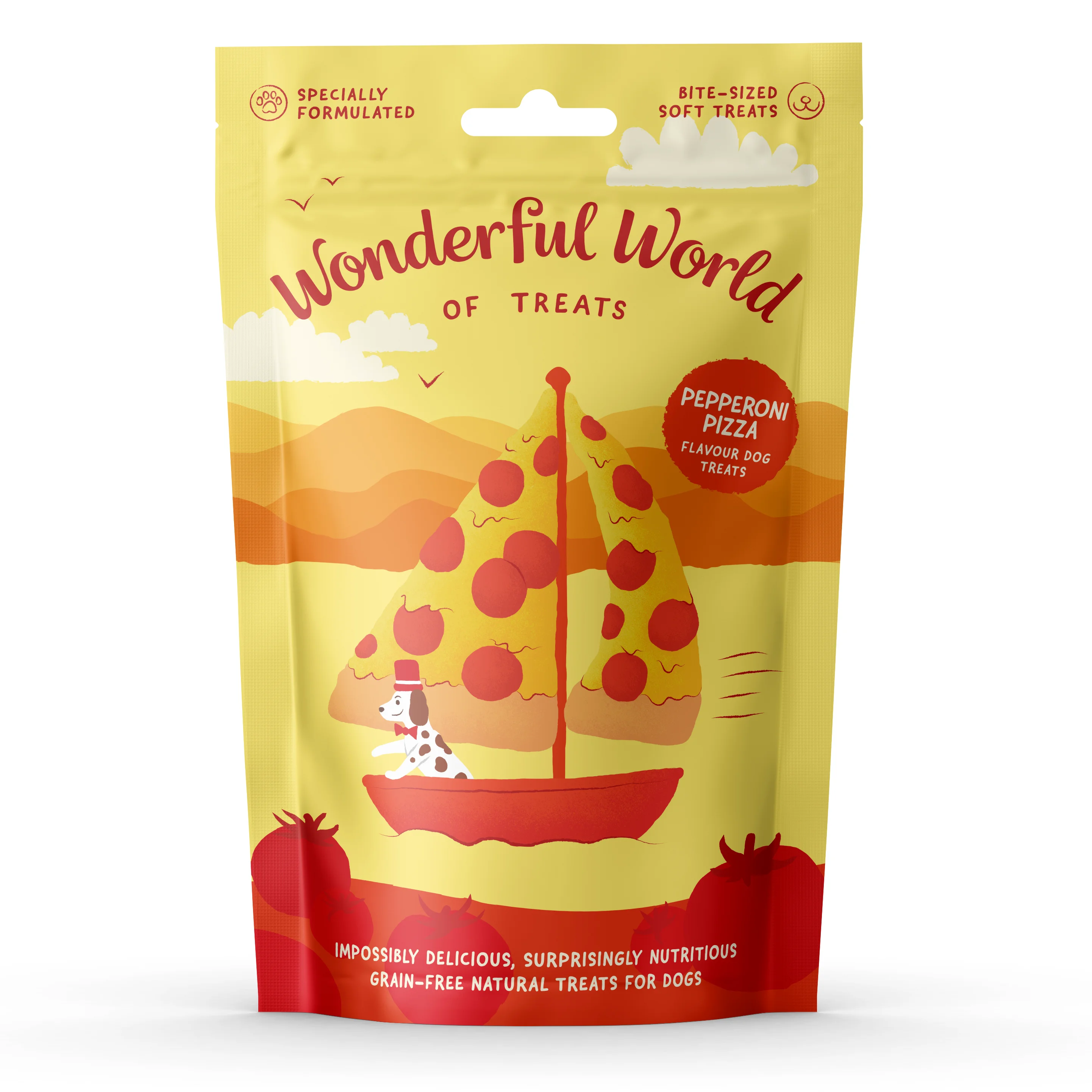 Traditional Wonderful World of Treats Pepperoni Pizza Dog Training Treats 50g Carefully Designed