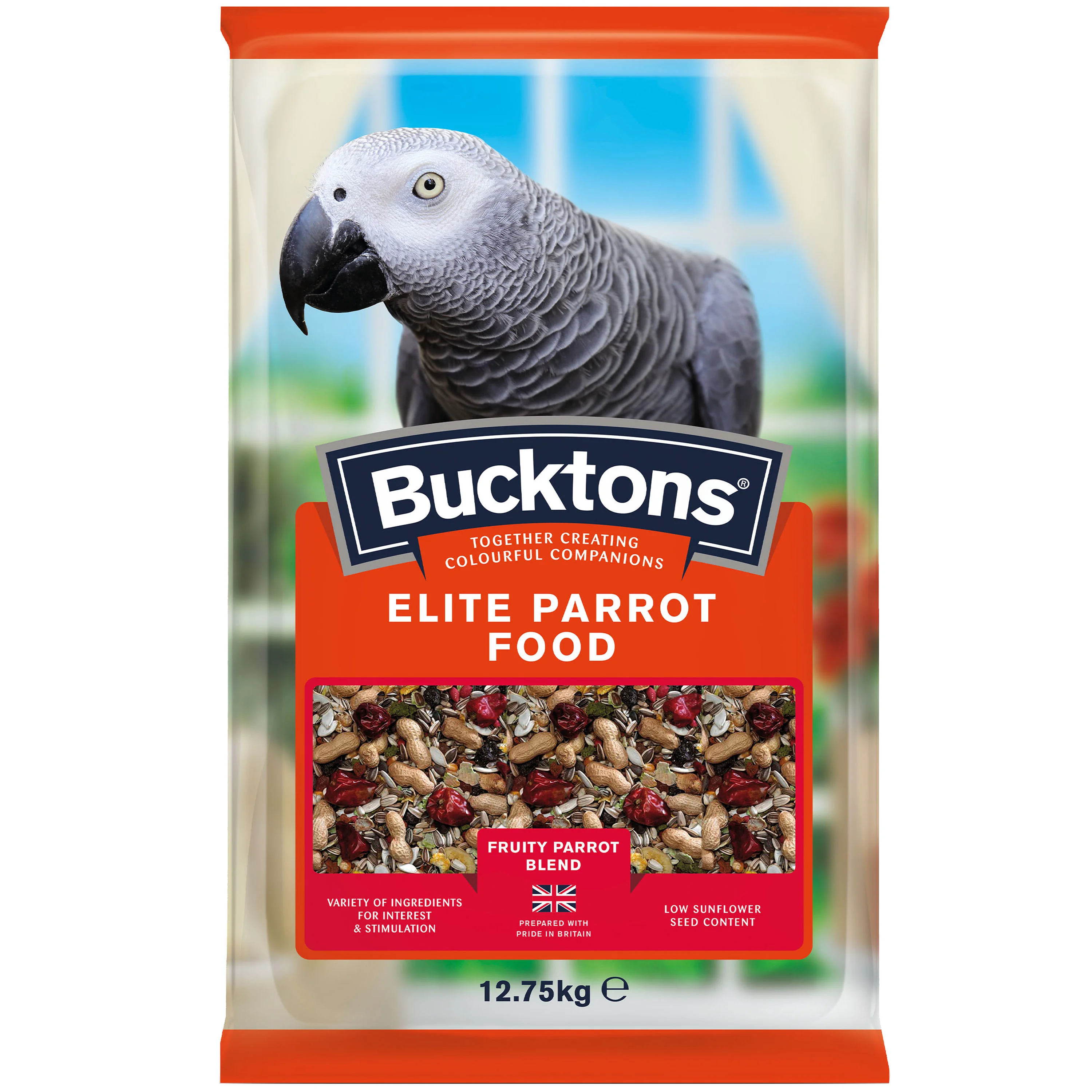 Premium Bucktons Elite Parrot Food 12.75kg Fast